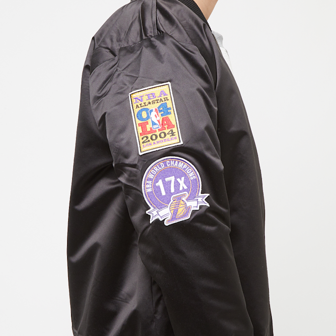 Mitchell & Ness NBA Lightweight Satin Bomber Los Angeles Lakers negro 28504 4