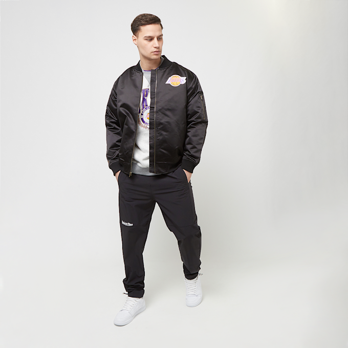 Mitchell & Ness NBA Lightweight Satin Bomber Los Angeles Lakers preto 28504 7