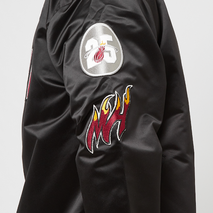 Mitchell & Ness NBA Lightweight Satin Bomber Miami Heat preto 28505 4