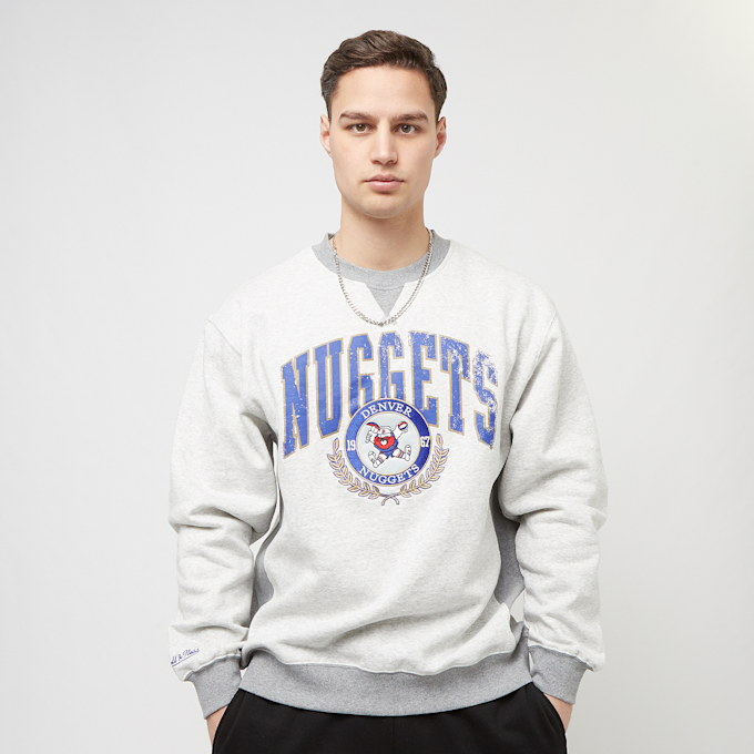 Mitchell & Ness NBA Premium Fleece Crew Denver Nuggets grigio 28510 1