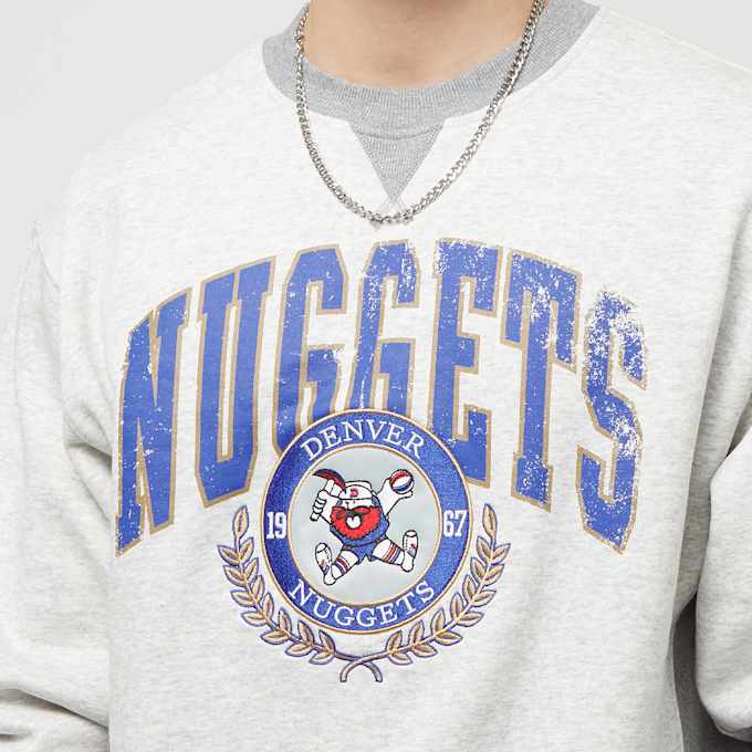 Mitchell & Ness NBA Premium Fleece Crew Denver Nuggets grigio 28510 3