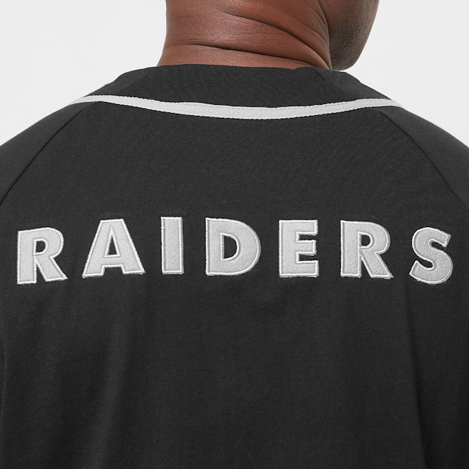 Mitchell & Ness Fashion Cotton Button Front Oakland Raiders nero 28515 5