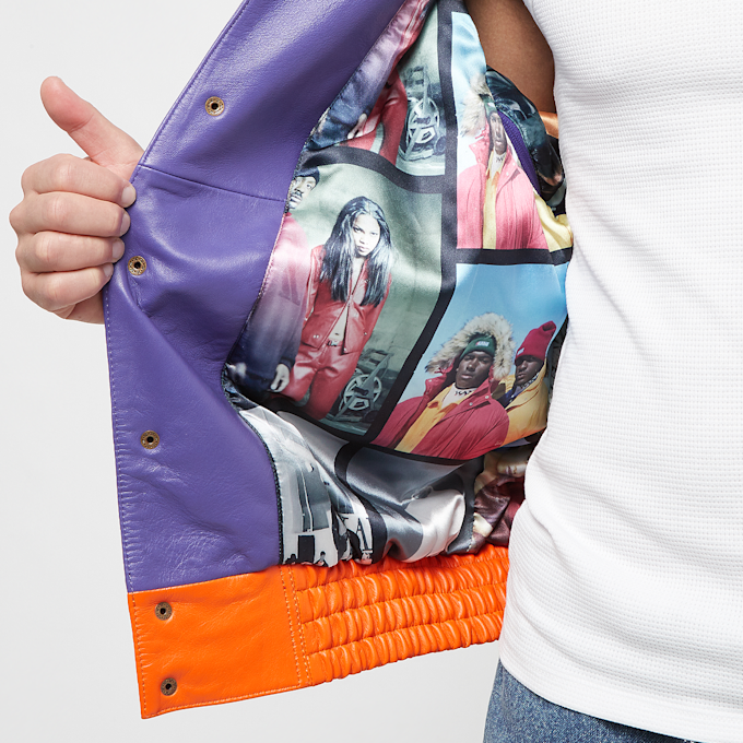 Karl Kani Metal Plate Block Leather College Jacket višebojno 28872 4