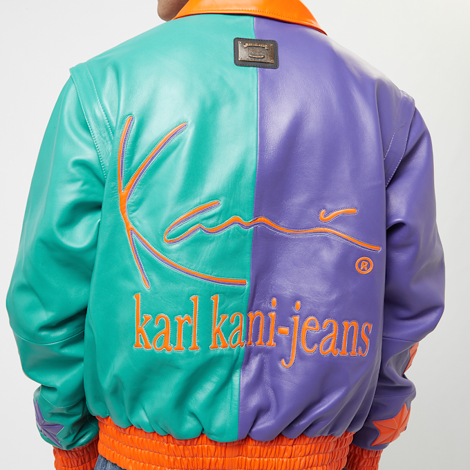 Karl Kani Metal Plate Block Leather College Jacket multicolor 28872 6