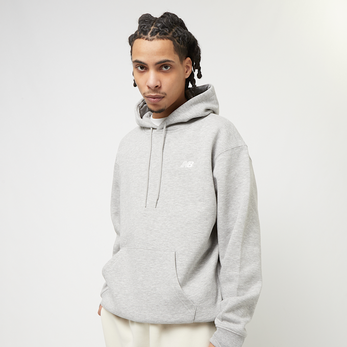 New Balance Small Logo Brushed Hoodie siva 28877 1