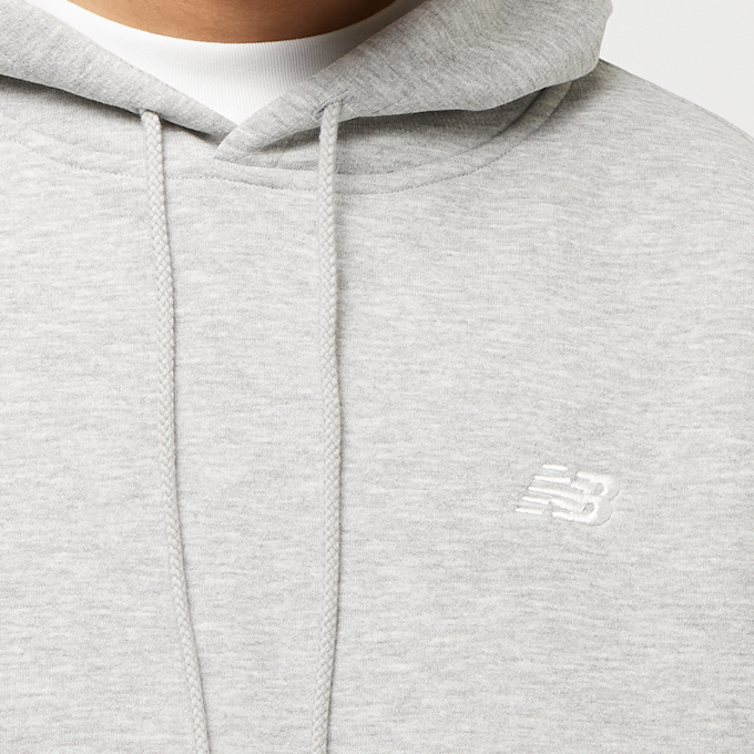 New Balance Small Logo Brushed Hoodie szary 28877 3