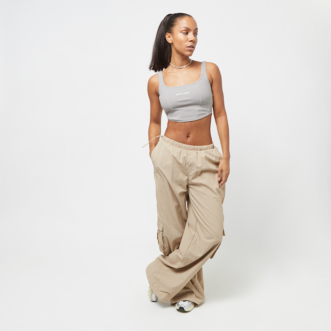 Sixth June Square Neck Crop Tank Top gris 28904 4