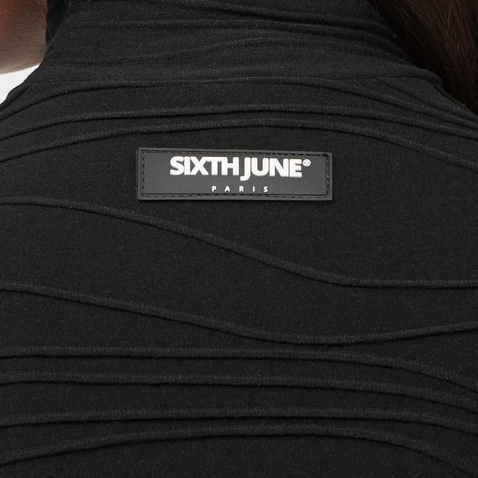 Sixth June Textured Wavy Crop Top czarny 28915 3