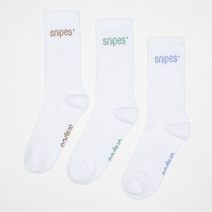 SNIPES 3 PACK - Basic Logo Crew Socks wit 28925 1