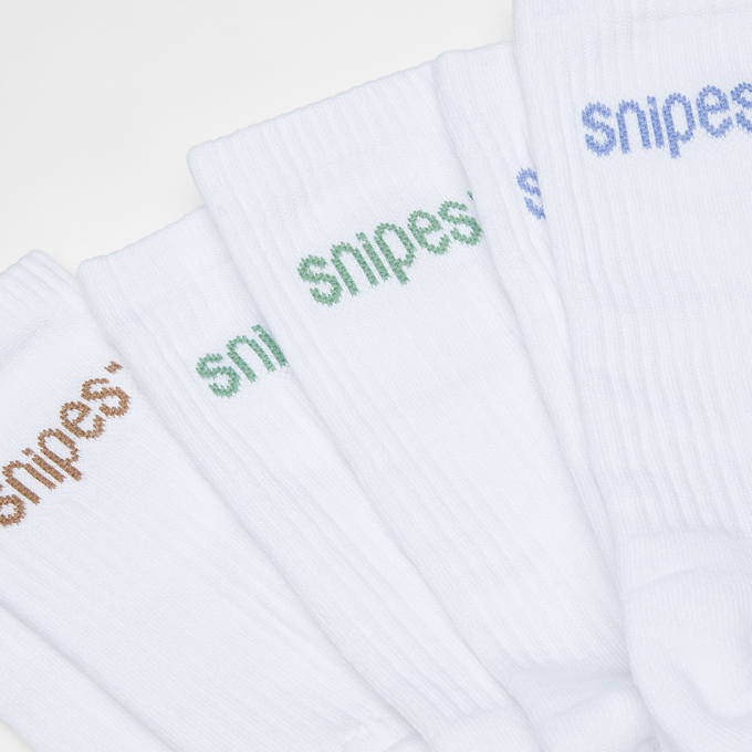 SNIPES 3 PACK - Basic Logo Crew Socks blanco 28925 2