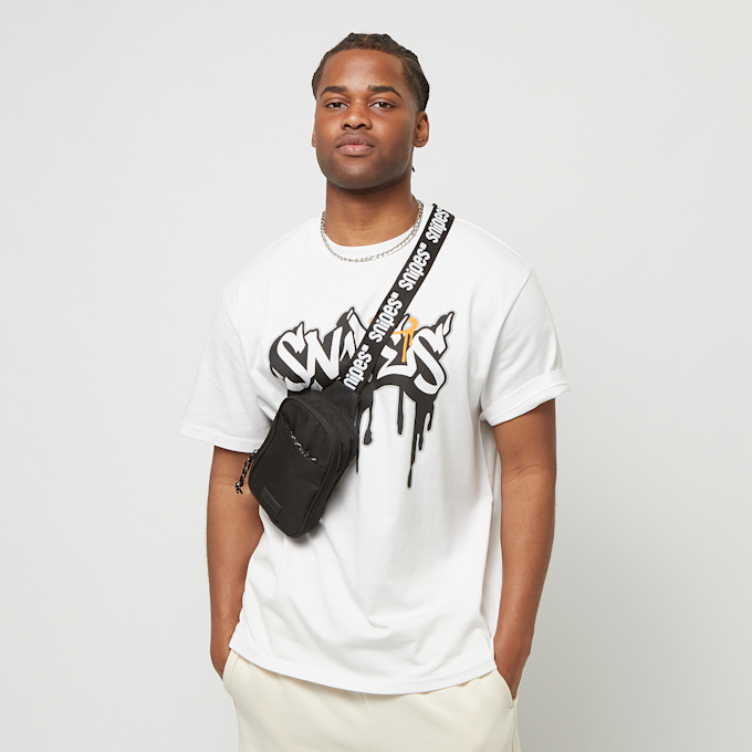 SNIPES Rubber Badge Basic Logo Jacquard Strap Small Sling Bag negro 28953 5