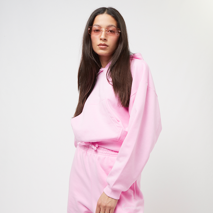 Karl Kani Chest Signature Crop Hoodie cinzento 29016 1