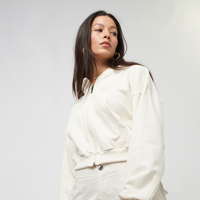 Karl Kani Chest Signature Crop Zip Hoodie beige 29017 2