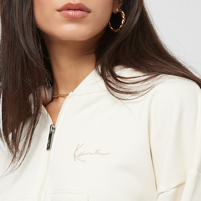 Karl Kani Chest Signature Crop Zip Hoodie beige 29017 3