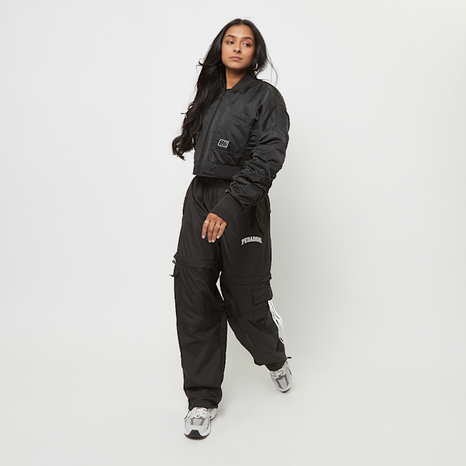 Pegador Laura Cropped Ruffed Oversized Jacket nero 29349 4