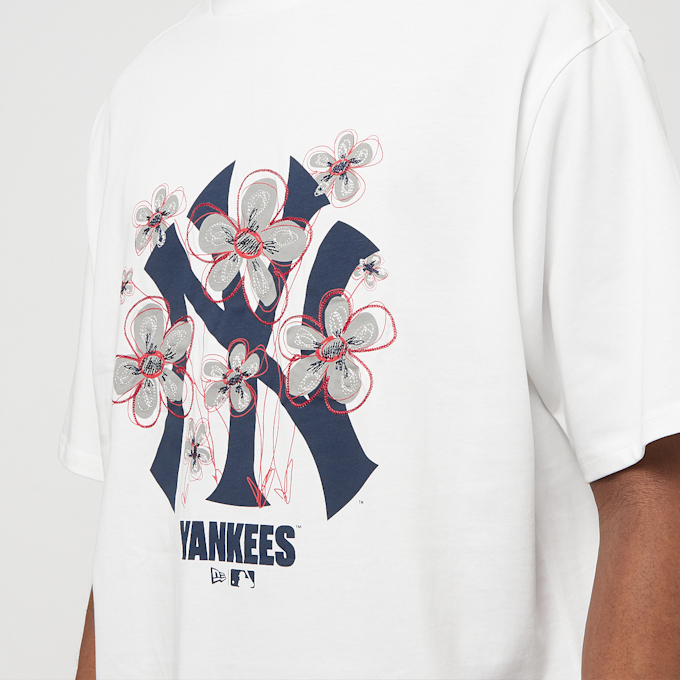 New Era MLB Floral Logo Oversized Tee New York Yankees biały 29382 3