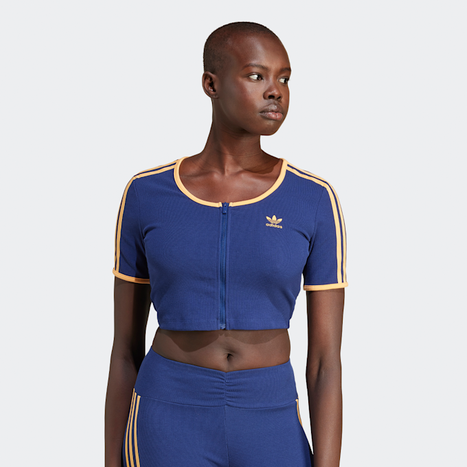 adidas Originals Rib Zipper T-Shirt Summer Glow niebieski 29388 1