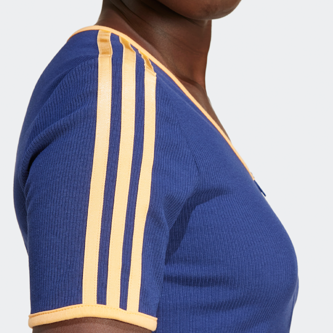 adidas Originals Rib Zipper T-Shirt Summer Glow azul 29388 4