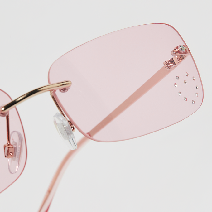 SNIPES Lunettes de soleil sans monture rose 29418 3