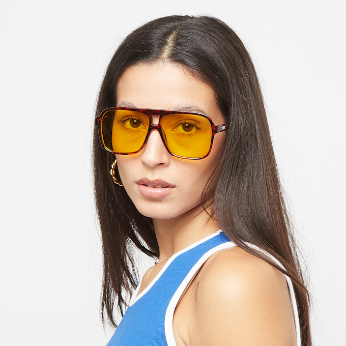 SNIPES Piloten-Sonnenbrille mit gelben Gläsern - braun gelb 29424 4