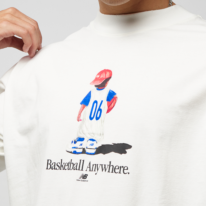 New Balance Hoops Graphic T-Shirt bianco 29455 3