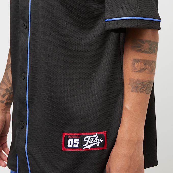 FUBU College Mesh Baseball Jersey zwart 30139 5