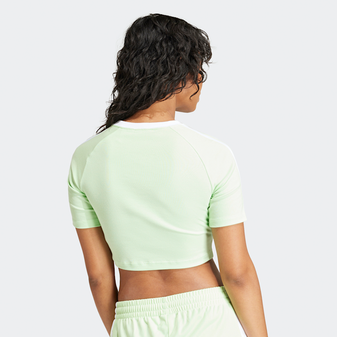 adidas Originals adicolor 3-Stripes Crop T-Shirt verde 30218 2