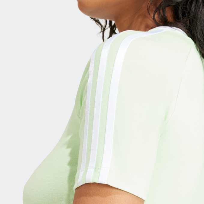 adidas Originals adicolor 3-Stripes Crop T-Shirt zielony 30218 4