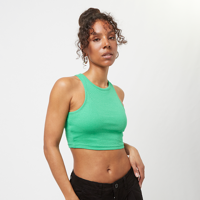 Urban Classics Cropped Rib Top groen 30270 1