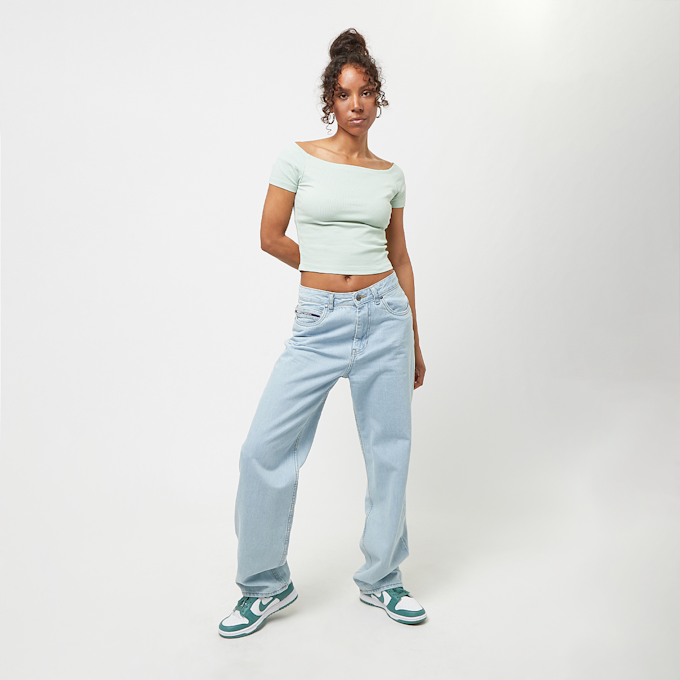 Urban Classics Organic Off Shoulder Rib Tee verde 30276 3