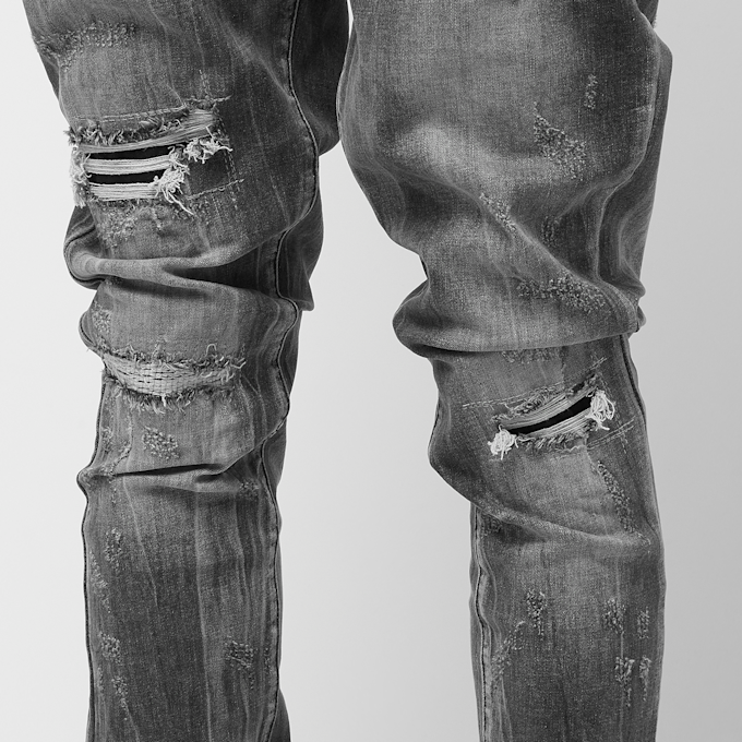 Smoke Rise Rip Jand Repair Jean crna 30403 5