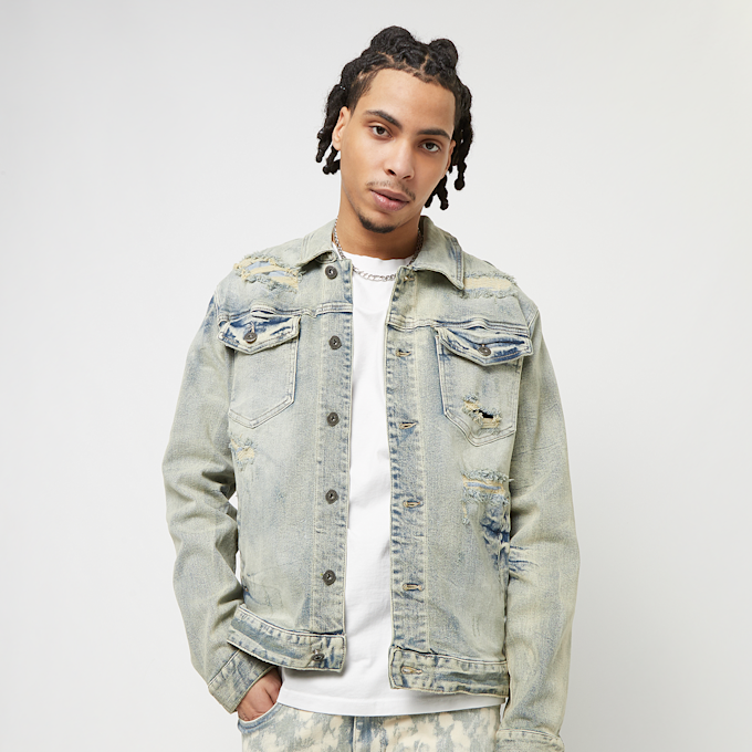 Smoke Rise Wave Effect Jacket blu 30419 1