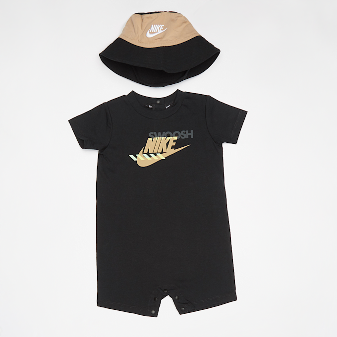 Nike Sportswear PE Romper Bucket Hat Set 9 monate (2 Piece) schwarz 30466 1