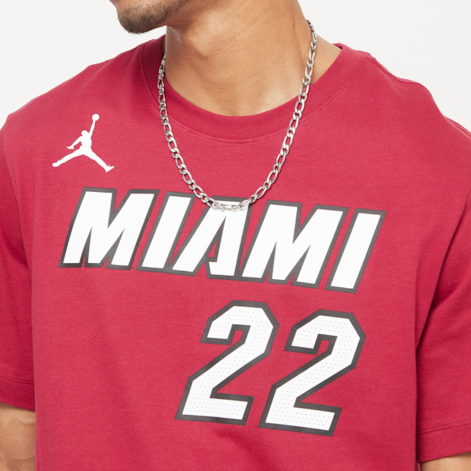 Nike NBA Miami Essential Statement Name & Number Tee czerwony 30636 3