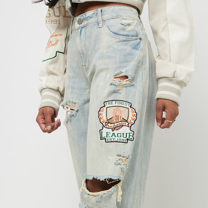 Smoke Rise Mid Rise Wide Leg blauw 30707 6