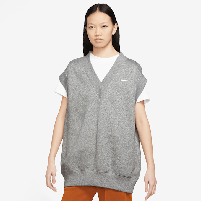 Nike Sportswear Phoenix Fleece Extragroße Damenweste grau 30938 1