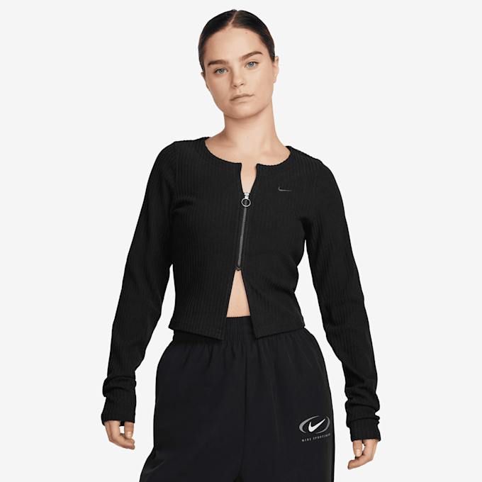 Nike Sportswear Chill Knit Rib Full-Zip Cardigan noir 30944 1