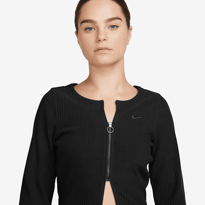 Nike Sportswear Chill Knit Rib Full-Zip Cardigan czarny 30944 3