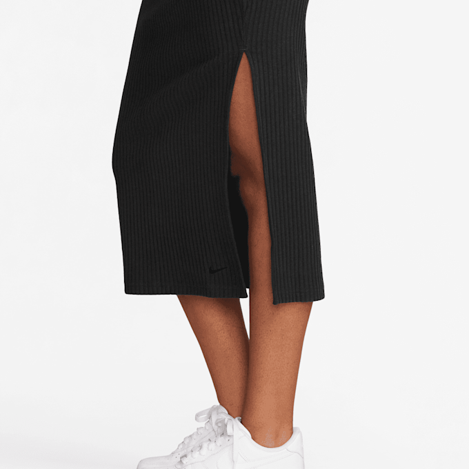 Nike Sportswear Chill Knit Rib Mid Cut Skirt czarny 30954 4