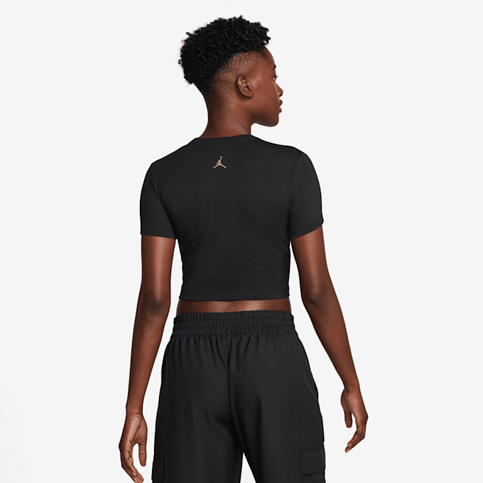 Jordan Short Sleeve Graphics Slim Crop Tee noir 31081 2