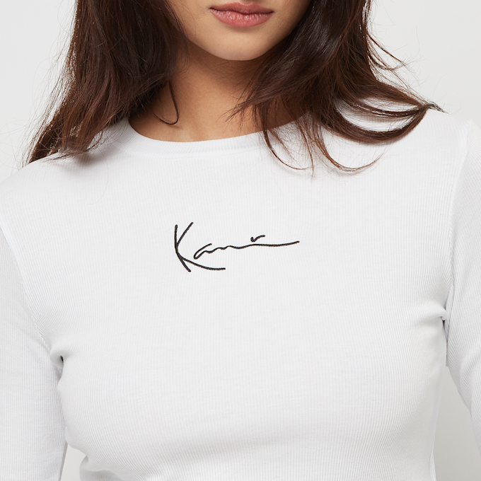 Karl Kani Small Signature Short Rib Longsleeve wit 31181 3