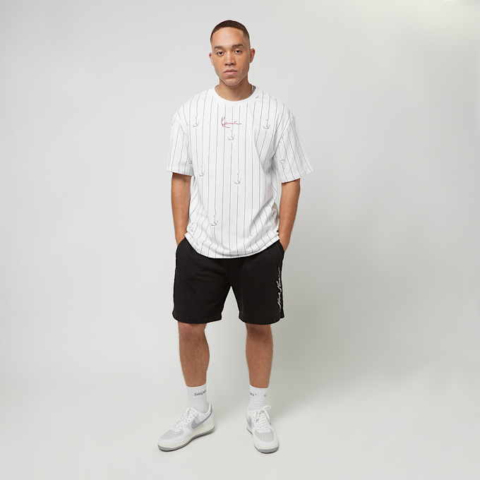 Karl Kani Small Signature Logo Pinstripe Tee blanco 31595 4