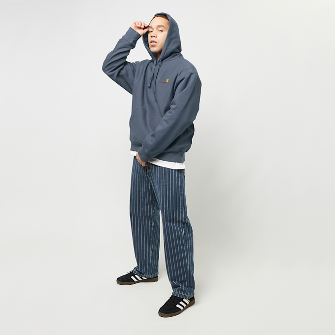 Carhartt WIP Hooded American Script Sweatshirt  Zeus blau 31604 4