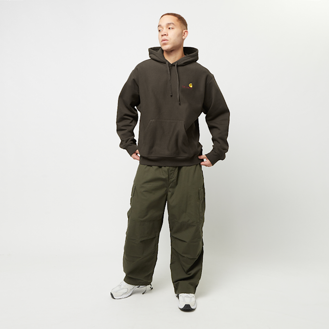 Carhartt WIP Hooded American Script Sweatshirt marrón 31605 4