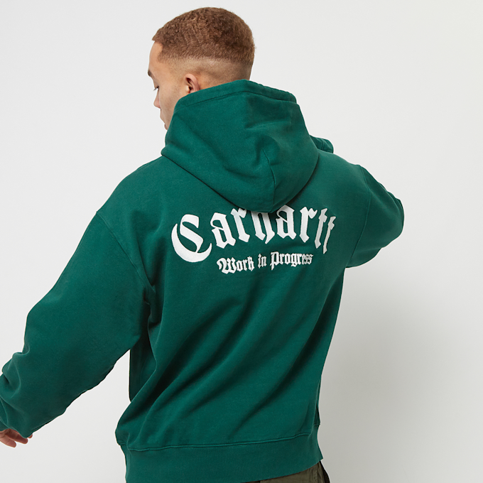 Carhartt WIP Hooded Onyx Script Sweatshirt vert 31607 1