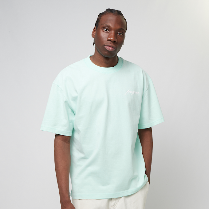 PEQUS Chest Logo T-Shirt turkusowy 31712 1