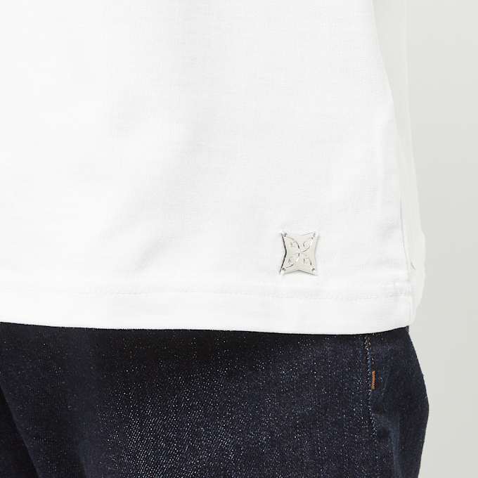 PEQUS Chest Logo T-Shirt blanco 31713 3