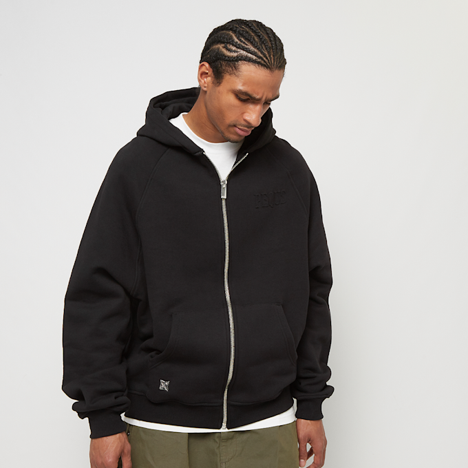 PEQUS Debossed Logo Zip-Hoodie negro 31725 2