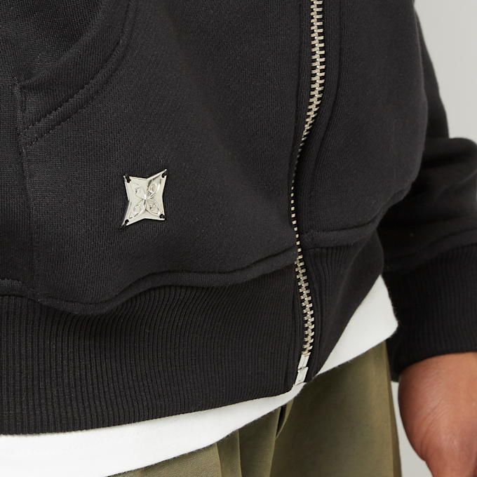 PEQUS Debossed Logo Zip-Hoodie crna 31725 3