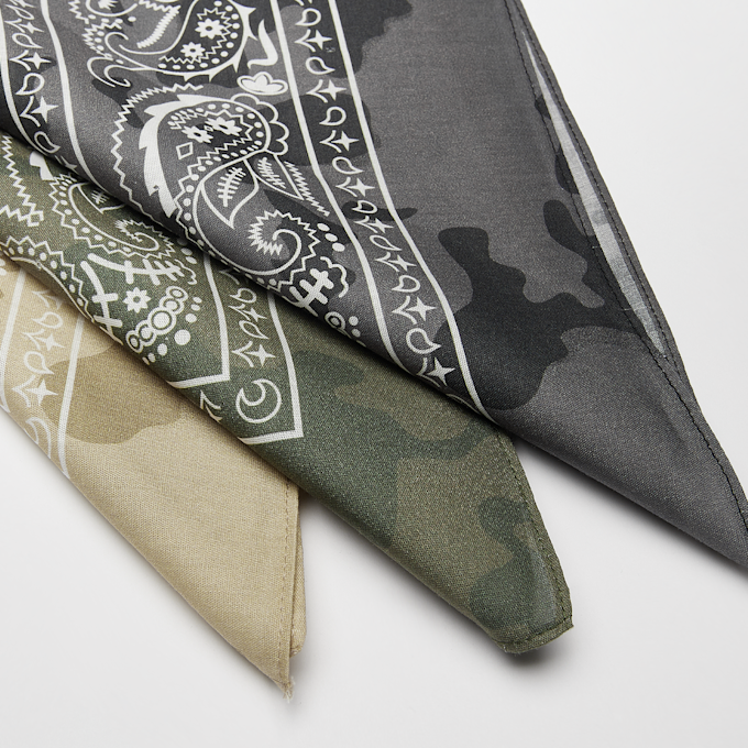 SNIPES Flag Label Basic Logo Paisley Bandana Camo (3 Pack) wielokolorowy 31740 2